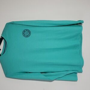 BLUEFIN Men's "BLUELINE SURF & PADDLE CO" Green Long Sleeve T Shirt, Size L